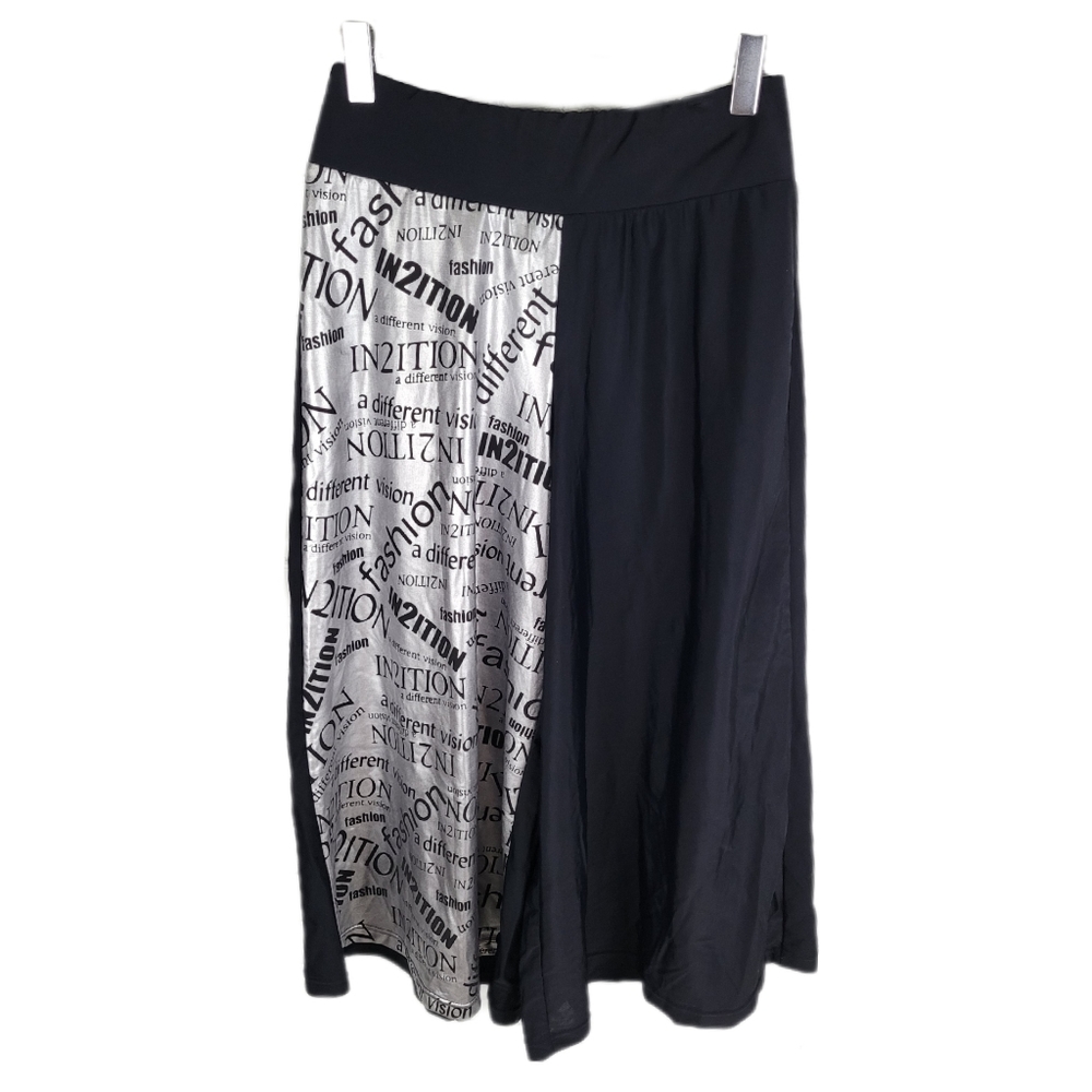 DANCE WORKS | spandex wide leg metallic accent goucho pants